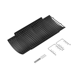 LS'BABQ 23" to 34" Adjustable Ash Pan for Charcoal Grill Chargriller 1224 1324 2121 2222 2123,Oklahoma Joe Charcoal Grill Royal Gourmet Charcoal Grill, Charcoal Ash Pan with 2PC Fire Grate Hanger