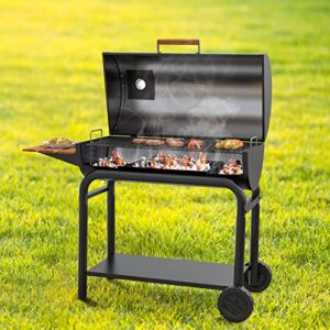 LS'BABQ 23" to 34" Adjustable Ash Pan for Charcoal Grill Chargriller 1224 1324 2121 2222 2123,Oklahoma Joe Charcoal Grill Royal Gourmet Charcoal Grill, Charcoal Ash Pan with 2PC Fire Grate Hanger