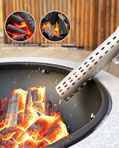 Charcoal Lighter, Portable Electric Charcoal Starter, Fire Starter for BBQ Grill Campfires Wood Stove Fireplace Pizza Oven, Push Button Switch, No Need to Press the Switch for a Long Time(Color:Black)