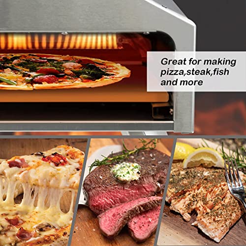 Outdoor Pizza Oven Wood Fired, Wood Fired Pizza Oven Outdoor, Portable Pizza Oven, Pellet Pizza Oven, Pizza Maker, Wood Pellet Pizza Oven, Para Pizzas De Hasta 14", Filetes, Etc.