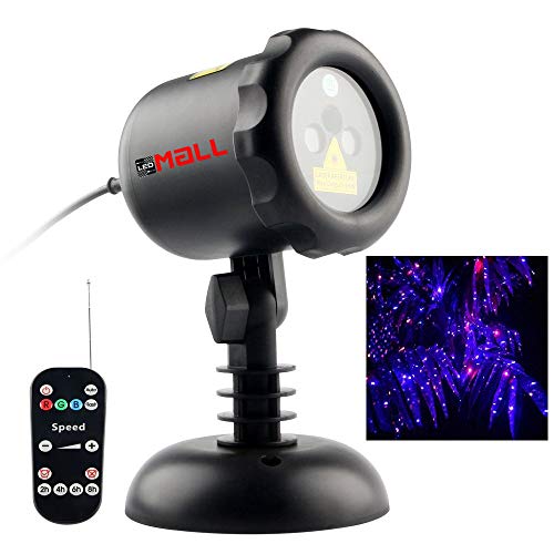 LedMAll® Red and Green Laser, and Blue LED Remote Control Christmas Lights, Garden and Landscape Lights