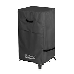 ultcover vertical electric smoker cover heavy duty waterproof 30 inch for masterbuilt cuisinart dyna-glo charbroil and other square gas propane bbq smokers size upto 19w x 17d x 35h inch, black