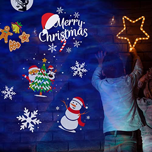 Christmas Projector Lights, 2 in 1 Christmas Outdoor Decoration Projector - 12 Exclusive Patterns + 3D Ocean Wave Projection for Xmas New Year Festival Party Indoor Outdoor Garden Decorations