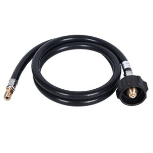 gassaf 4 ft rv propane pigtail connector hose qcc1 connector- acme x 1/4″ inverted male flare