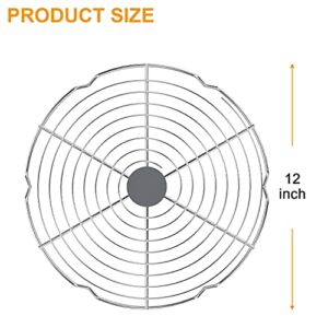 MixRBBQ 2-Pack Griddle Warming Rack, 12Inch Universal Grill Grate Grid for Blackstone 17" to 36" Griddle, Work with 18" Large Big Green Egg Grill Heat Deflector, Outdoor BBQ Cooking Accessories