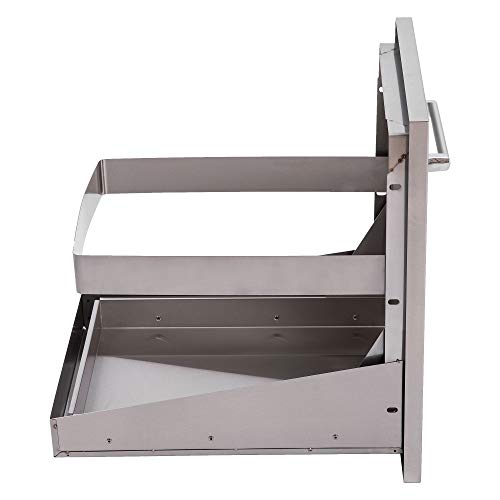 Outdoor Kitchen Drawer Pull Out Trash Drawer BBQ Island, Stainless Steel