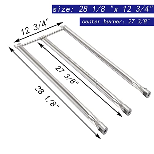 Leship Burner Tube Set Replace for Weber 7508, Genesis Silver B & C, Gold B & C, Spirit E-310 E-320 S-310 S-320 (Side Control), Spirit 700, Weber 900 Grills, 304 Stainless Steel Grill Burner Tube Kit