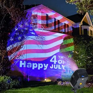 Wisely Christmas Projector Lights Outdoor,HD Effects Projection Light for Xmas Halloween Party Garden Decorations Easy to Switch Holiday Logos IP65 Waterproof