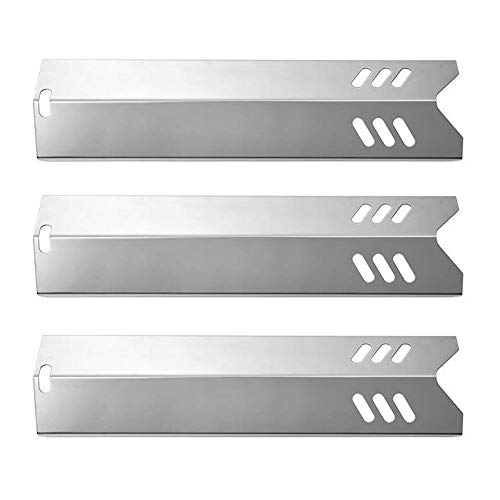 Htanch SN1581(3-Pack) 14 3/16 inches Stainless Steel Heat Plate Replacement for Backyard Grill GBC1406W-C, Uniflame GBC1030W, GBC1030WRS, GBC1030WRS-C, GBC1134W, GBC1134WRS (14 3/16 X 3 13/16)