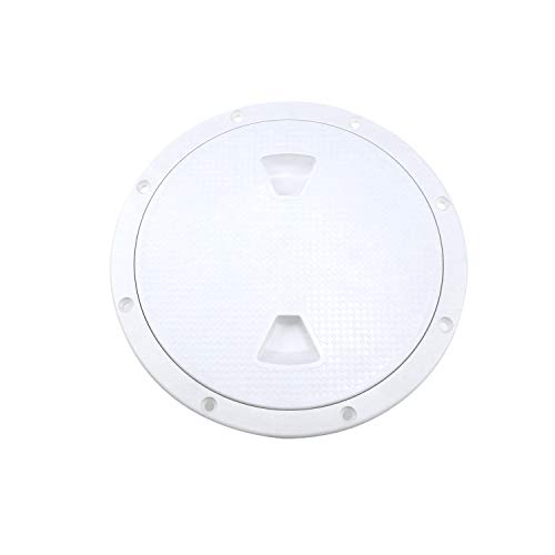 Coshar White Access Hatch Cover Non Slip Circular Inspection Hatch Detachable Cover- 4 Inch(1pc)