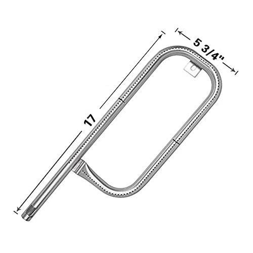 Sunshineey 60040 Replacement Replace Parts 17 Inch Stainless Steel Burner 41657, 69957 for Weber Q100, Q120, Q1000, Q1200, Baby Q, 386001, 386002, 516002, 516001, 50060001, 51060001 Gas Grills