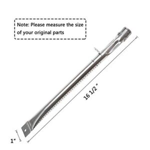 Hisencn Stainless Grill Burner Tube, Heat Plates Tent Replacement Fits for Perfect Flame 24137, 24138, 2518SL-NG, 2518SLN-LPG, Kenmore 148.16156211 Gas Grill Models