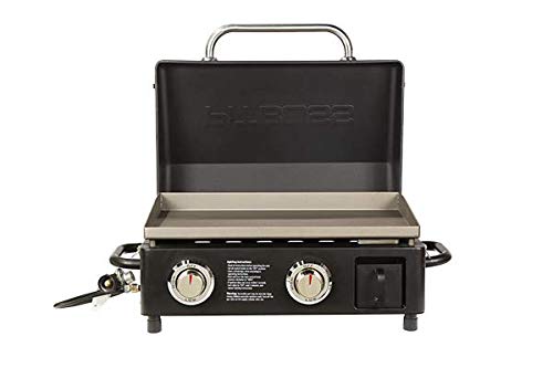 PIT BOSS PB2BSPD Sportsman Tabletop Portable Gas Griddle, 2 Burner, Black