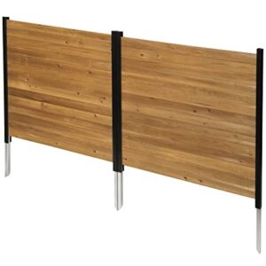 Enclo Privacy Screens EC18008 Richmond Wood Outdoor Privacy Fence Screen No-Dig Kit 38" W x 42" H, Cedar (2 Panels)