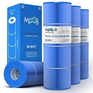 moaj premium pool filter 4-pack replaces pentair ccp320, clean and clear plus 320, r173573, 160340, pcc80, pcc80-pak4, filbur fc-1976, unicel c7470, crystal water 325 | 20 1/16″ x 7″ | asepsis-infused
