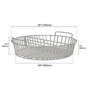 only fire Stainless Steel Charcoal Ash Basket Charcoal Briquet Holder BBQ Accessories for Weber 22" Kettle Grills