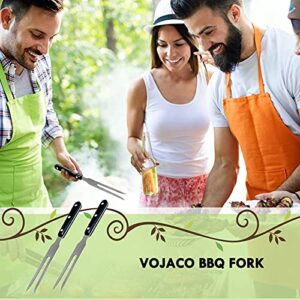Carving Fork, VOJACO Meat Forks, 10 Inch Long Stainless Steel Forks for BBQ, Barbecue, Serving, Cooking, Grilling, Roasting (2, 10 Inch)
