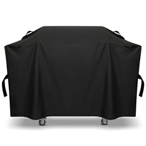 mightify griddle cover for blackstone 28 inch proseries grill, 60 inch flat top grill cover for griddle with hood cover, outdoor heavy duty waterproof griddle cover with sealed seam, black