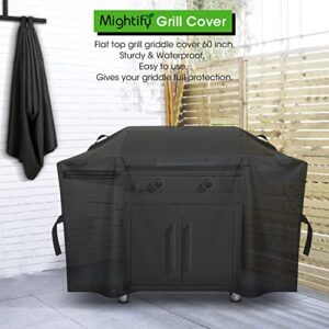 Mightify Griddle Cover for Blackstone 28 inch ProSeries Grill, 60 inch Flat Top Grill Cover for Griddle with Hood Cover, Outdoor Heavy Duty Waterproof Griddle Cover with Sealed Seam, Black