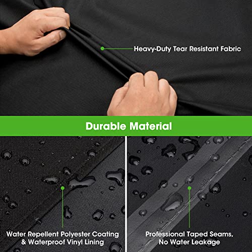 Mightify Griddle Cover for Blackstone 28 inch ProSeries Grill, 60 inch Flat Top Grill Cover for Griddle with Hood Cover, Outdoor Heavy Duty Waterproof Griddle Cover with Sealed Seam, Black