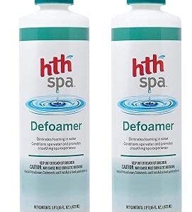 HTH Spa 86216 Defoamer Spa and Hot Tub Clarifier, 16 fl oz, Bottle Color May Vary (Two Pack)