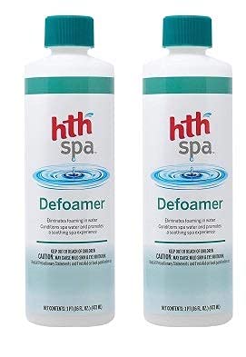 HTH Spa 86216 Defoamer Spa and Hot Tub Clarifier, 16 fl oz, Bottle Color May Vary (Two Pack)