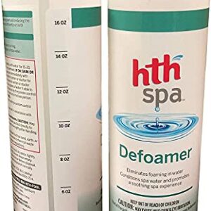 HTH Spa 86216 Defoamer Spa and Hot Tub Clarifier, 16 fl oz, Bottle Color May Vary (Two Pack)