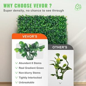 VEVOR 24PCS 20"x20" Artificial Boxwood Panels,Boxwood Hedge Wall Panels,Artificial Grass Backdrop Wall 1.6", Privacy Hedge Screen UV Protected for Outdoor Indoor Garden Fence Backyard