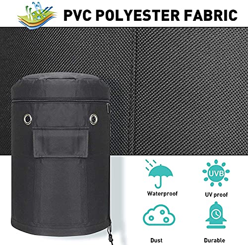 CEMGYIUK 20Lb Propane Tank Cover,Heavy Duty Waterproof Ventilated Propane Gas Can Protection Covers,Weather Resistant Propane Gas Tank Holder with Tabletop Feature,Propane Bottle Storage Bag