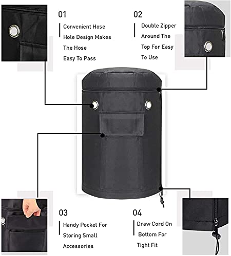 CEMGYIUK 20Lb Propane Tank Cover,Heavy Duty Waterproof Ventilated Propane Gas Can Protection Covers,Weather Resistant Propane Gas Tank Holder with Tabletop Feature,Propane Bottle Storage Bag