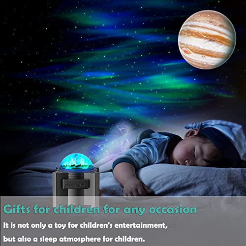 Galaxy Projector ,Northern Light Aurora Projector for Bedroom with Music Bluetooth Speaker and Star Projector (Black)