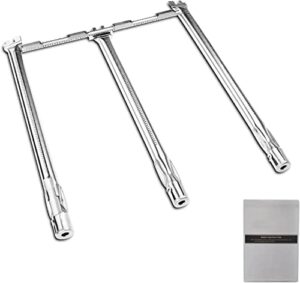 grisun 18 inch 69787 304 stainless steel grill burner for weber spirit 300 & spirit ii 300 series – spirit e310/320/310, s310 320 s330 gas grill with front control(2013 and newer)