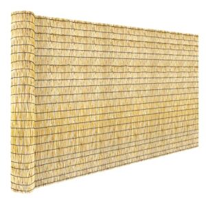 tgzwme natural reed fence roller blind,6ft x 16.4ft bamboo fencing privacy reed screening for outdoor, gallery, restaurant, hotel, patio