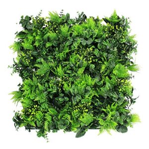 uland artificial topiary hedges panels, plastic faux shrubs fence mat, greenery wall backdrop decor, garden privacy screen fence, pack of 12pcs 20″x20″