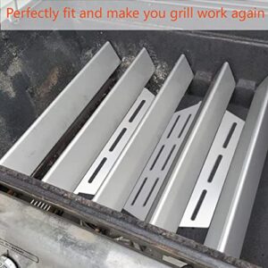 Leship Grill Replacement Parts for Weber Genesis 300 Series E310 E320 E330 EP310 EP320 EP330 S310 S330 Grills(Front Control), 17.5-inch Flavorizer Bars and Heat Deflectors Replace for Weber 7620 7622