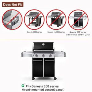 Leship Grill Replacement Parts for Weber Genesis 300 Series E310 E320 E330 EP310 EP320 EP330 S310 S330 Grills(Front Control), 17.5-inch Flavorizer Bars and Heat Deflectors Replace for Weber 7620 7622