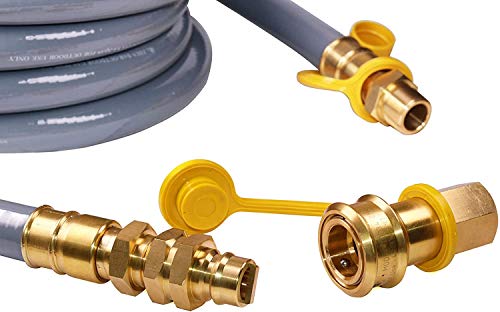 DOZYANT 15 Foot 3/4inch ID Natural Gas Hose with Quick Connect/Disconnect Fittings for Generator, Construction Heaters and More NG/Propane Appliance