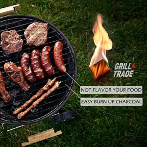 Grill Trade Fire Starter Squares 144, Easy Burn Your BBQ Grill, Camping Fire, Wood Stove, Smoker Pellets, Lump Charcoal &Natural Fire Starters Burn Wood Stove Grill Fireplace Camping Pit BBQ Charcol