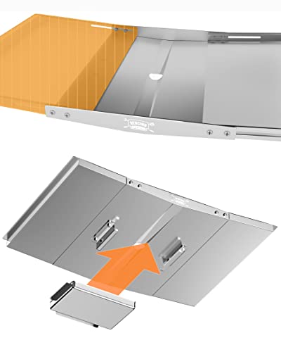 Vencino Stainless Steel Grill Grease Tray with Catch Pan - Universal Drip Pan for 4/5 Burner Gas Grill Models from Dyna Glo, Nexgrill, Expert Grill, BHG and More (24"-30")