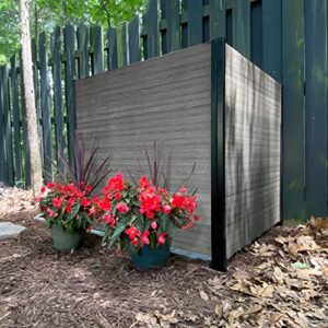 enclo privacy screens 3.5ft h x 3.5ft w ec18002 woodtek vinyl lincoln outdoor privacy fence panel screen no-dig kit, charcoal (2-pack)