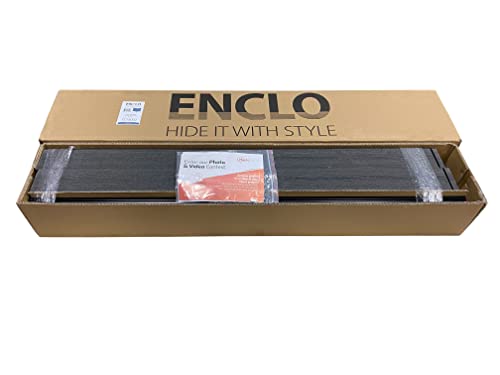 Enclo Privacy Screens 3.5ft H x 3.5ft W EC18002 Woodtek Vinyl Lincoln Outdoor Privacy Fence Panel Screen No-Dig Kit, Charcoal (2-Pack)