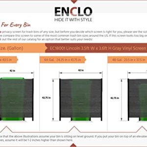 Enclo Privacy Screens 3.5ft H x 3.5ft W EC18002 Woodtek Vinyl Lincoln Outdoor Privacy Fence Panel Screen No-Dig Kit, Charcoal (2-Pack)