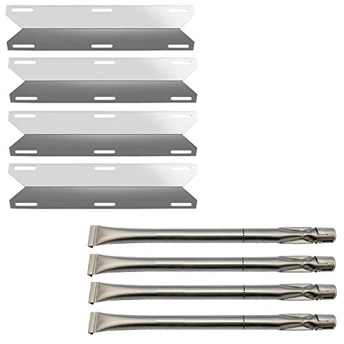 Htanch SN3041(4-Pack) SA0361 (4-Pack) 17 5/16" Heat Plate and Burners Relacement for Charmglow 720-0304 Nexgrill 720-0304 Permasteel PG-50400-S and Other Gas Grill Models