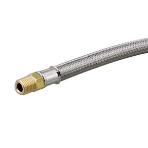 Dumble Low Pressure Regulator Hose, 15in Steel, 2pk - Pigtail Propane Hose for LP Gas Low PSI Regulator Pipe, RV Lines