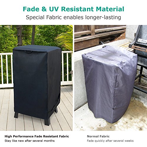 SunPatio 40 Inch Electric Smoker Cover, Heavy Duty Waterproof Vertical Smoker Propane Grill Cover, Compatible for Masterbuilt, Smoke Hollow, Pit Boss Square BBQ Smoker and More, 23" W x 17" D x 39" H