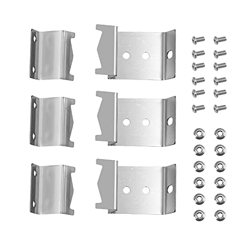 Kalomo Grill Heat Plates Shield Flame Shield Brackets, Burner Hanger Brackets BBQ Gas Grill Replacement Parts Accessories with Screws for Chargriller 5050 Duo, 3001, 3008, 5050, 5072, 5650