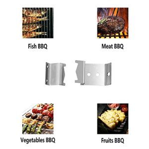 Kalomo Grill Heat Plates Shield Flame Shield Brackets, Burner Hanger Brackets BBQ Gas Grill Replacement Parts Accessories with Screws for Chargriller 5050 Duo, 3001, 3008, 5050, 5072, 5650