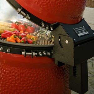 Kamado Joe Big Joe III 24 inch Charcoal Grill in Blaze Red with Grill Cover Bundle, KJ15041021