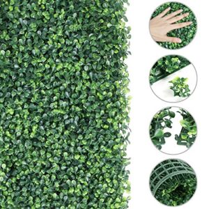 Yaheetech 6Pcs 20 x 20 inch Artificial Boxwood Panels Topiary Hedge Plant UV Protected Privacy Hedge Screen for Garden,Home,Fence,Backyard and Decorations Green