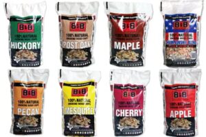 b&b charcoal wood chip variety 8 pack for the bbqer in your life | try different wood flavors for the smoker and experiment with different meats
